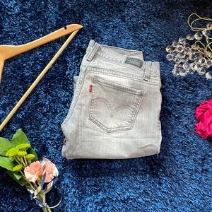 Levis superlow skinny jeans light grey